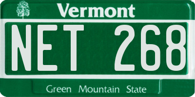 VT license plate NET268
