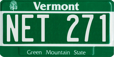 VT license plate NET271