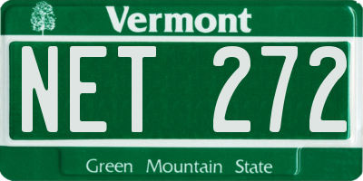 VT license plate NET272