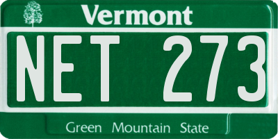 VT license plate NET273
