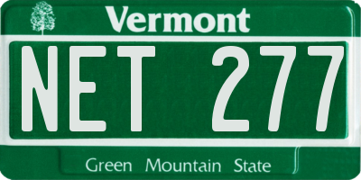 VT license plate NET277