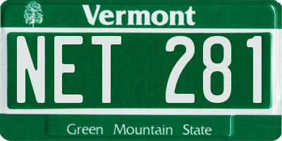 VT license plate NET281