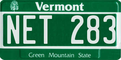 VT license plate NET283