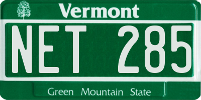 VT license plate NET285