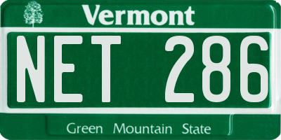 VT license plate NET286