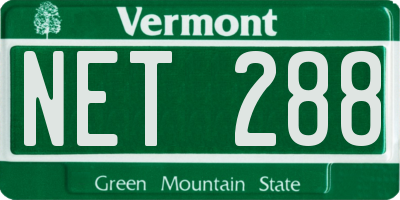 VT license plate NET288