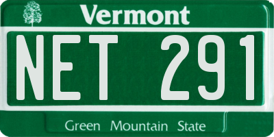 VT license plate NET291