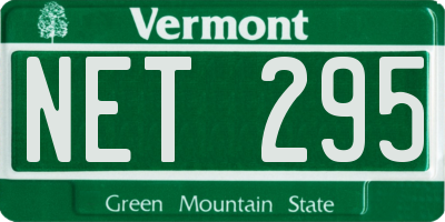 VT license plate NET295