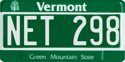 VT license plate NET298