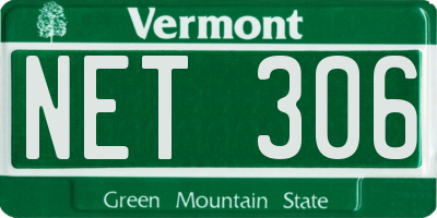VT license plate NET306