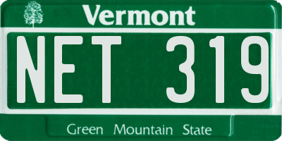 VT license plate NET319