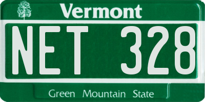 VT license plate NET328