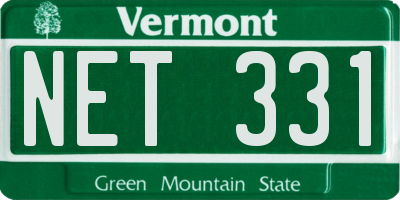 VT license plate NET331