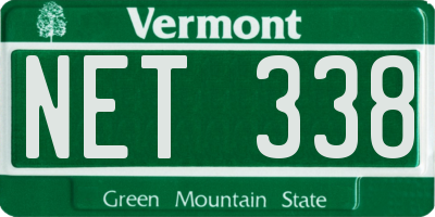 VT license plate NET338