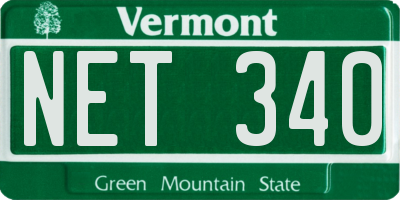 VT license plate NET340