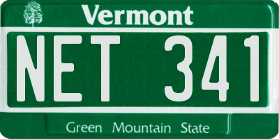 VT license plate NET341