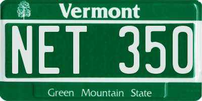VT license plate NET350