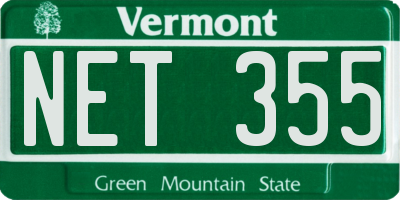 VT license plate NET355