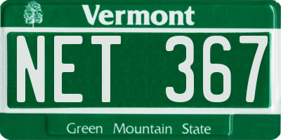 VT license plate NET367
