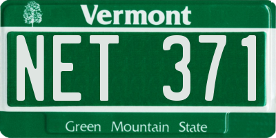 VT license plate NET371