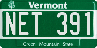 VT license plate NET391