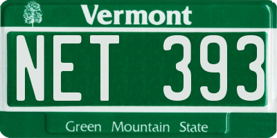 VT license plate NET393