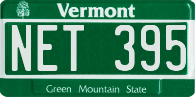 VT license plate NET395