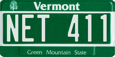 VT license plate NET411