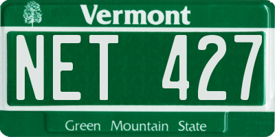 VT license plate NET427