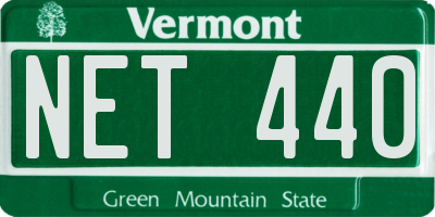 VT license plate NET440