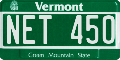 VT license plate NET450