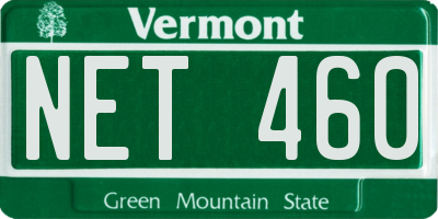 VT license plate NET460