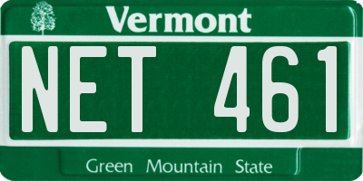 VT license plate NET461