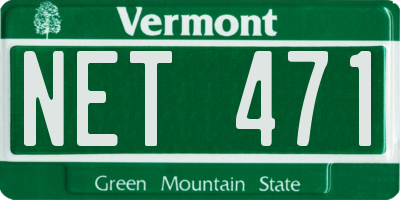 VT license plate NET471