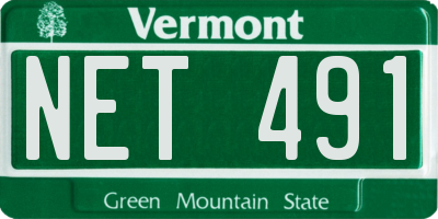 VT license plate NET491