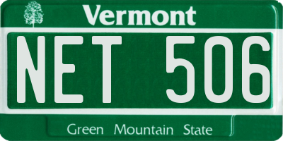 VT license plate NET506