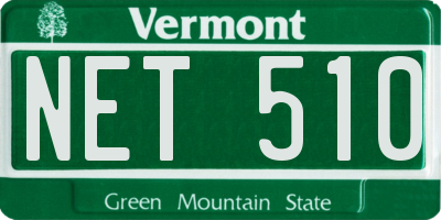 VT license plate NET510
