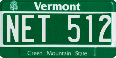 VT license plate NET512