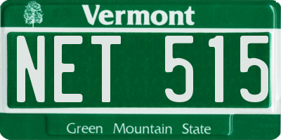 VT license plate NET515
