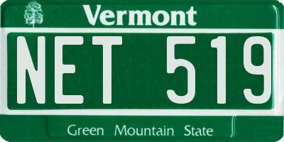 VT license plate NET519