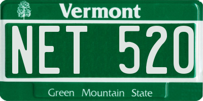 VT license plate NET520