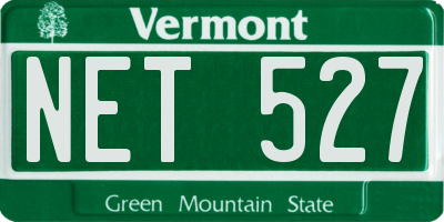 VT license plate NET527