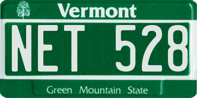 VT license plate NET528