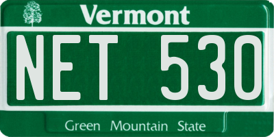 VT license plate NET530