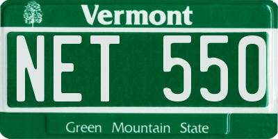 VT license plate NET550