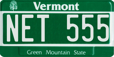 VT license plate NET555