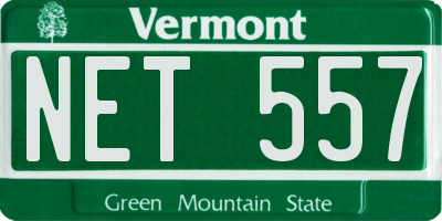 VT license plate NET557