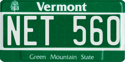 VT license plate NET560