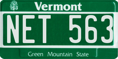 VT license plate NET563