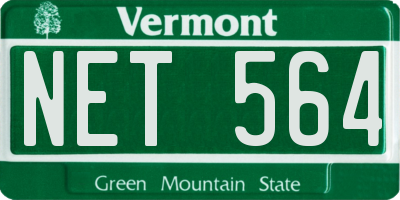 VT license plate NET564